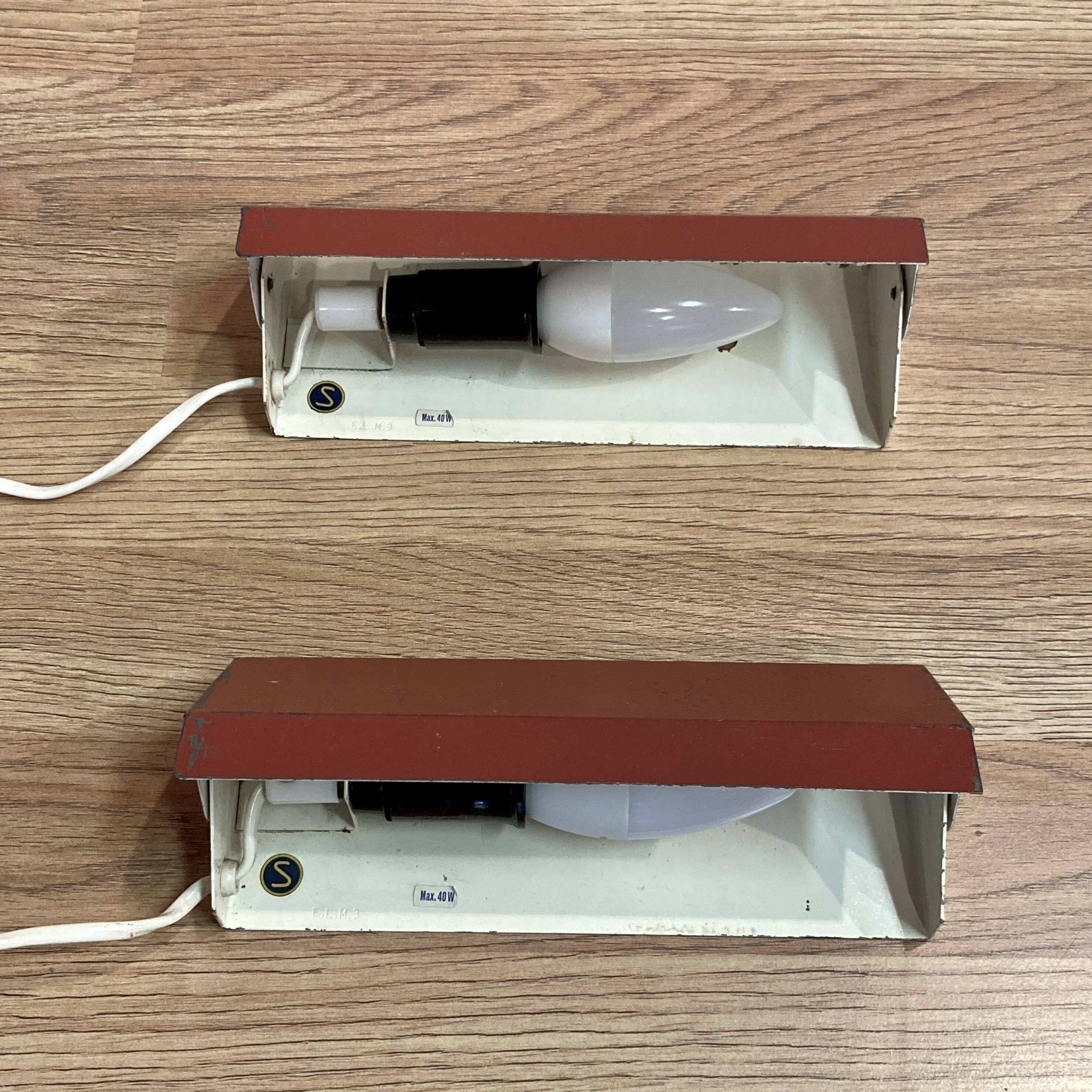 A PAIR OF MODULAR WALL LIGHTS 1950.
