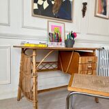 Vintage rattan desk
