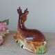 Deer pâté dish, vintage ceramic terrine