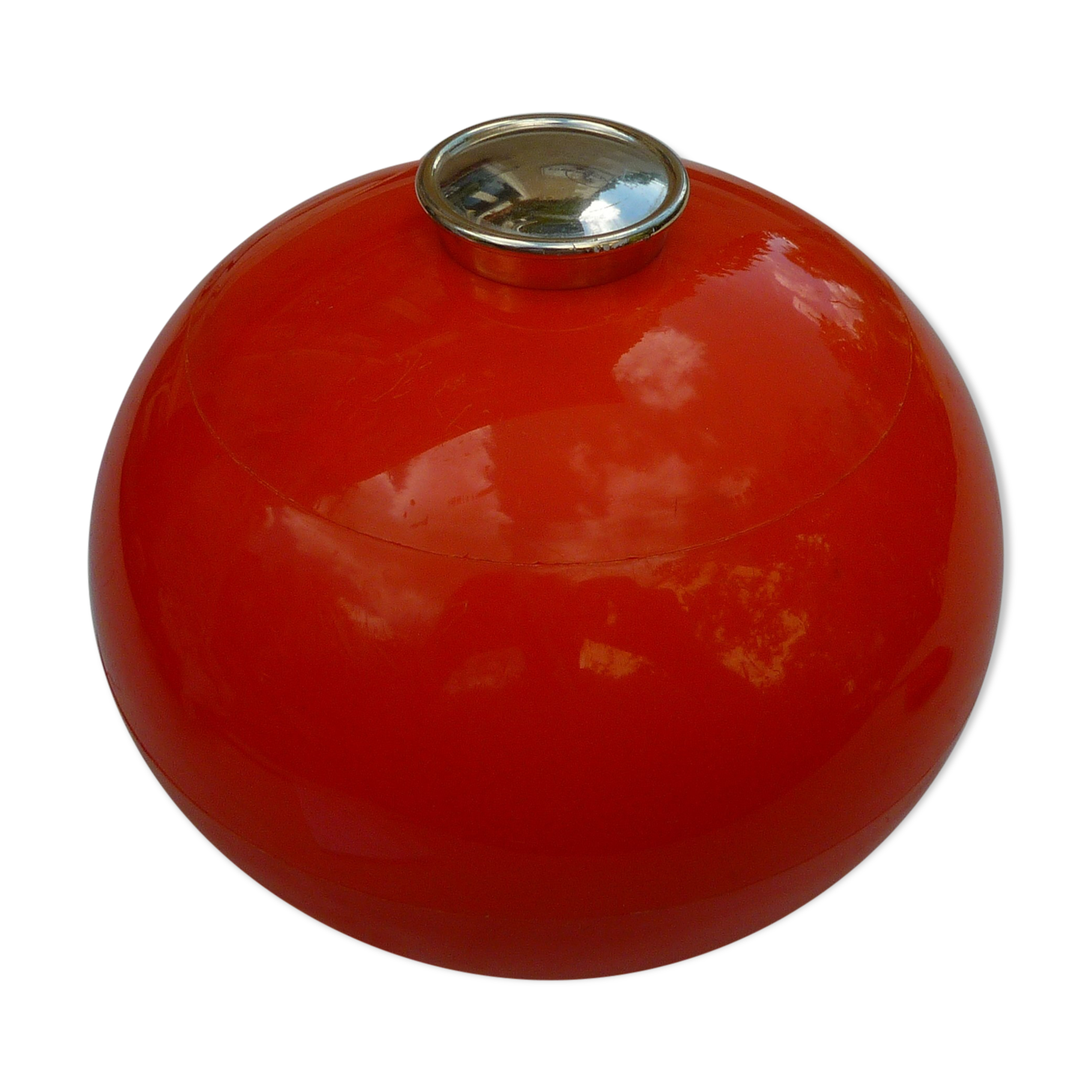 Orange ice bucket, vintage 70s