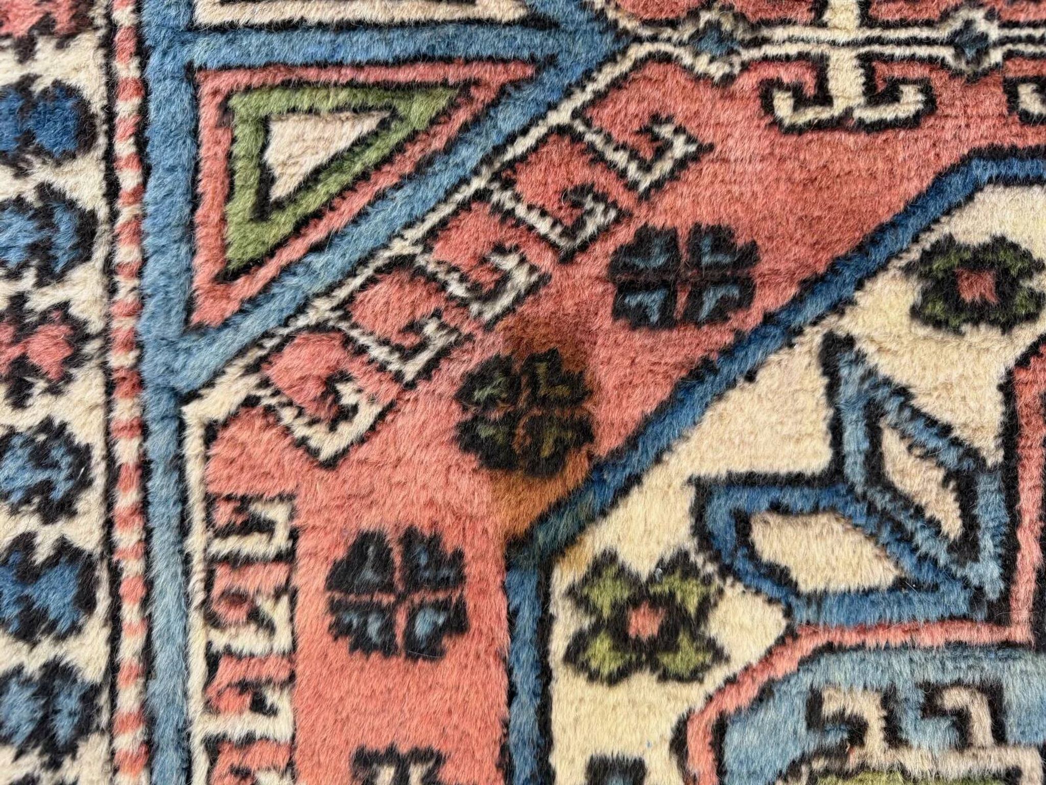 Turkish Kazak rug 270x166 cm vintage carpet, tribal handwoven large 2526