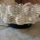 Ceiling light fixture in glass by Helena Tynell circa 1960.