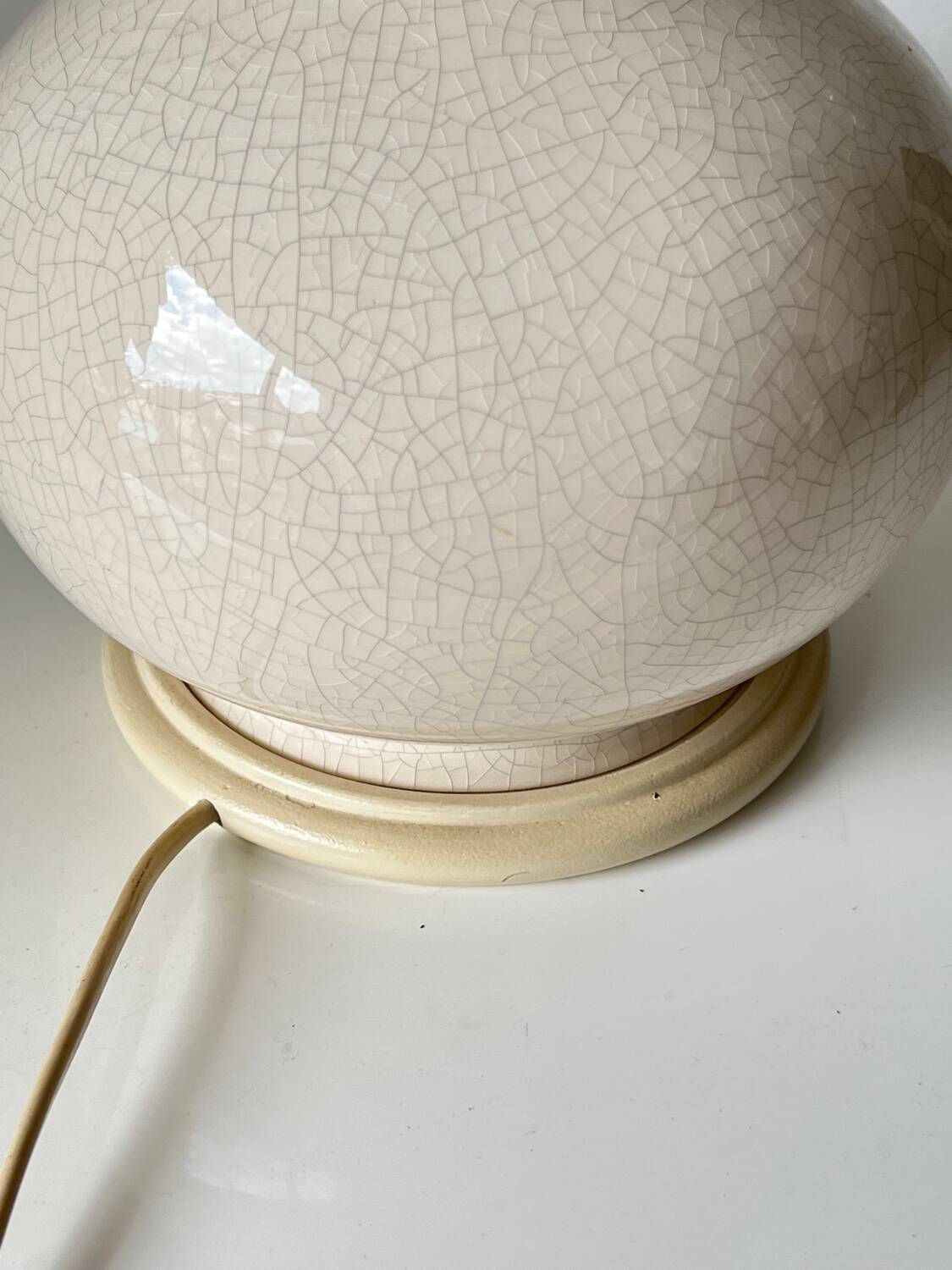 Vintage cracked glazed ceramic lamp – 1970s
