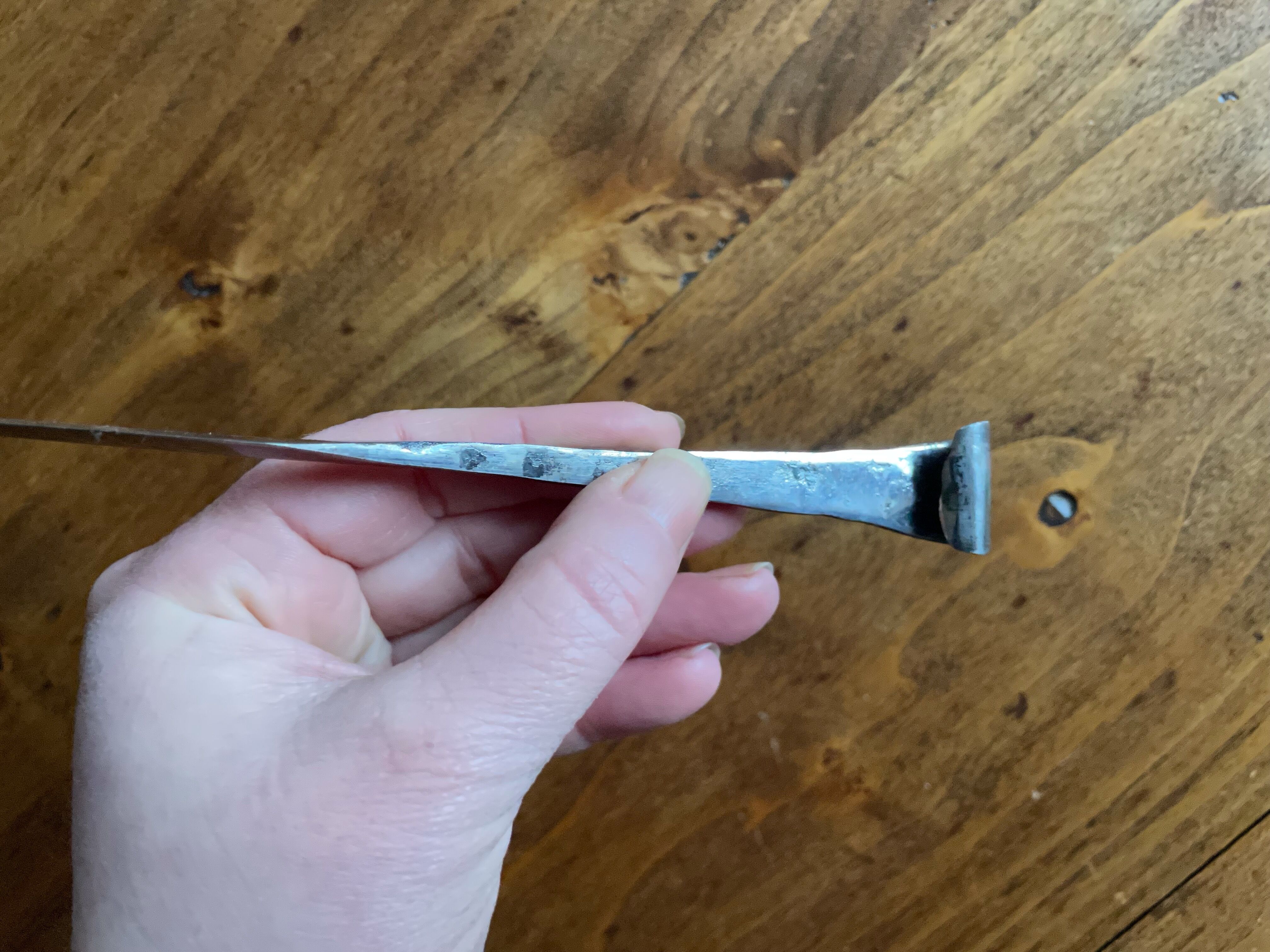 Raw forge knife (forged) made of metal