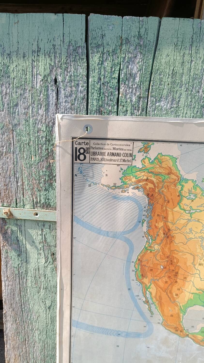 Map of the American continent Vidal-Lablache (1950s)
