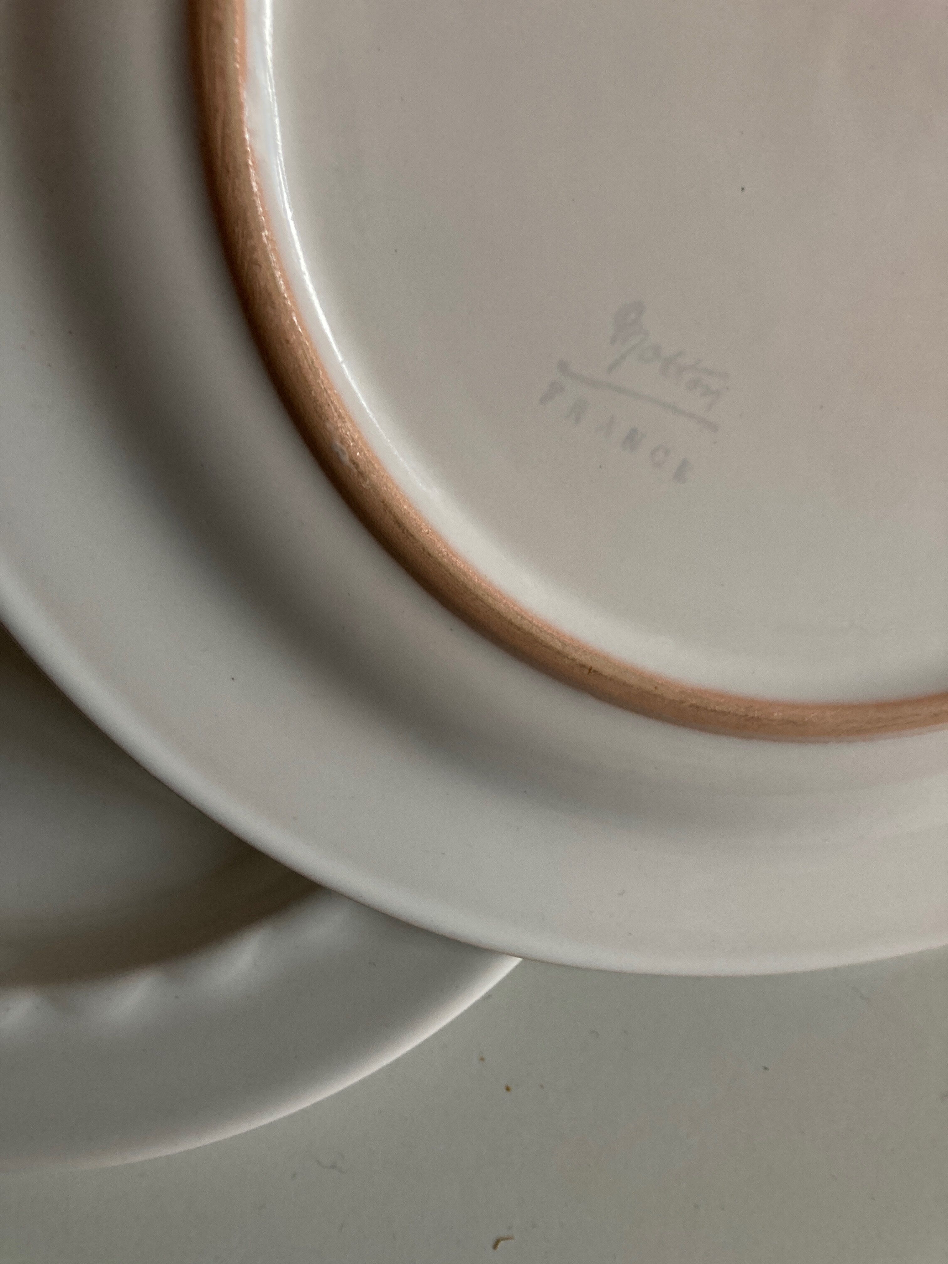 Set of 6 plates of glazed earth 1970 Pierre Motton for Gien