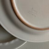 Set of 6 plates of glazed earth 1970 Pierre Motton for Gien