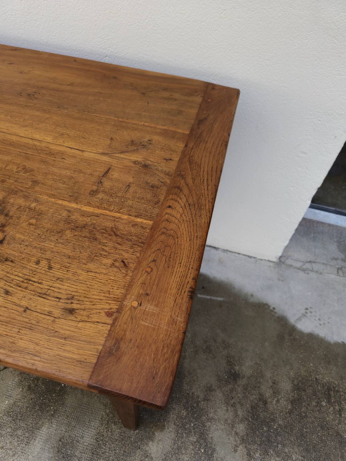 Antique rustic farmhouse table made in the 1900s - 1.54m