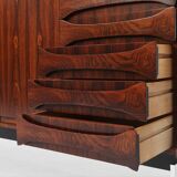 Belgian Mid-Century Rosewood Highboard, 1960s