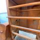 Meuble de métier de rangement commode haute en bois blanc 1950