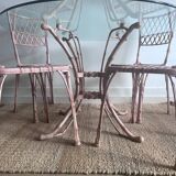 ‘Faux Bamboo garden set table and 4 chairs