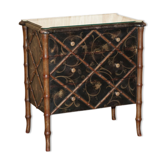 Commode Door Italy Fiesole in Carved Faux Bamboo