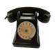 Telephone in black bakelite complete vintage ptt 1961 collector