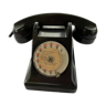 Telephone in black bakelite complete vintage ptt 1961 collector