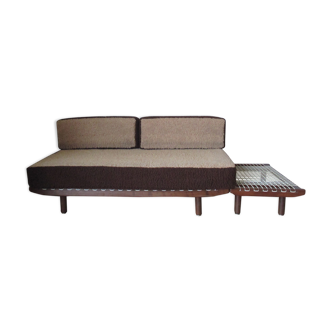 Sofa modular 70's table low seat/bed