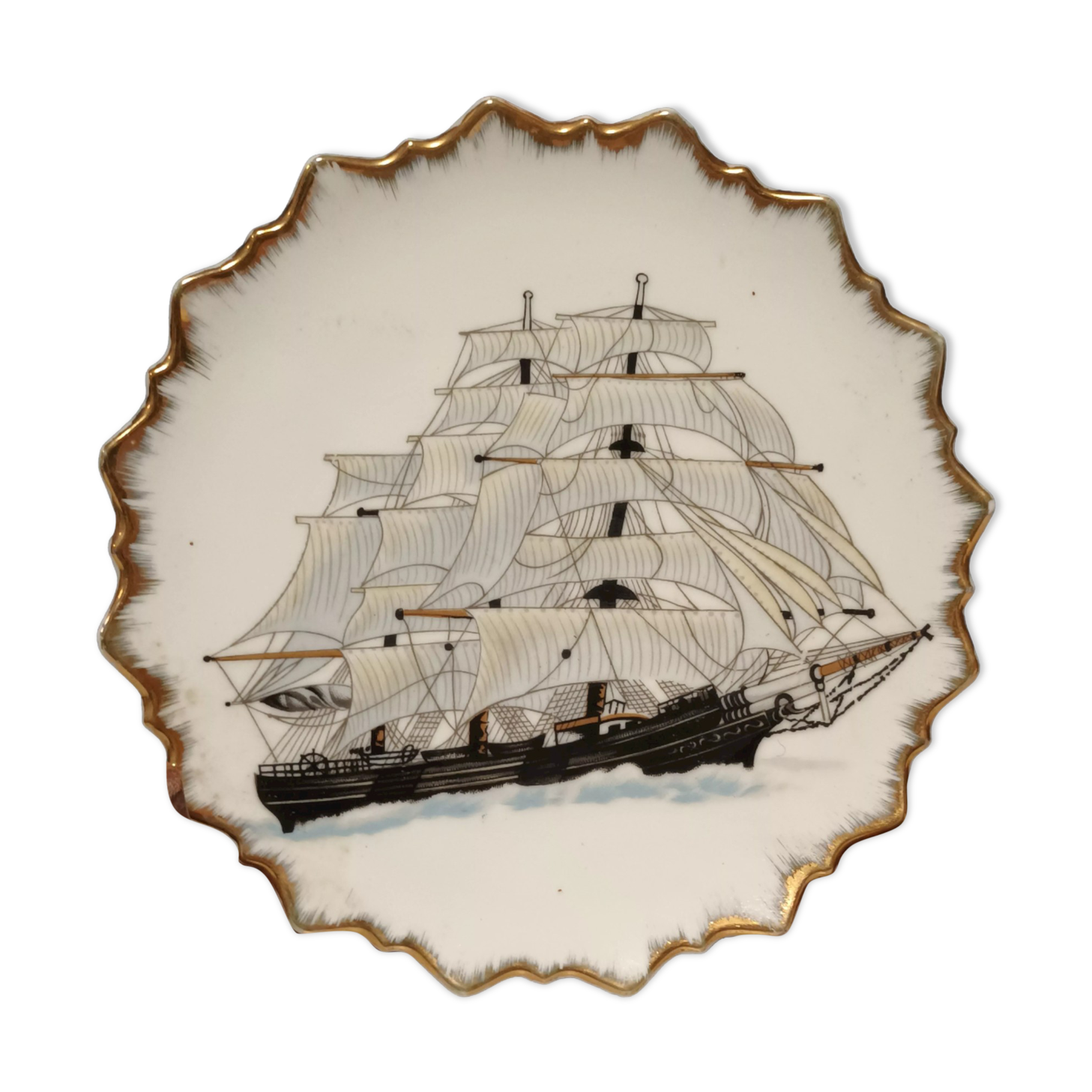 Decorative sailboat plate