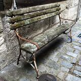 Banc de jardin en fer forgé