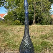 Carafe empoli violet mauve petits bulles hobnail