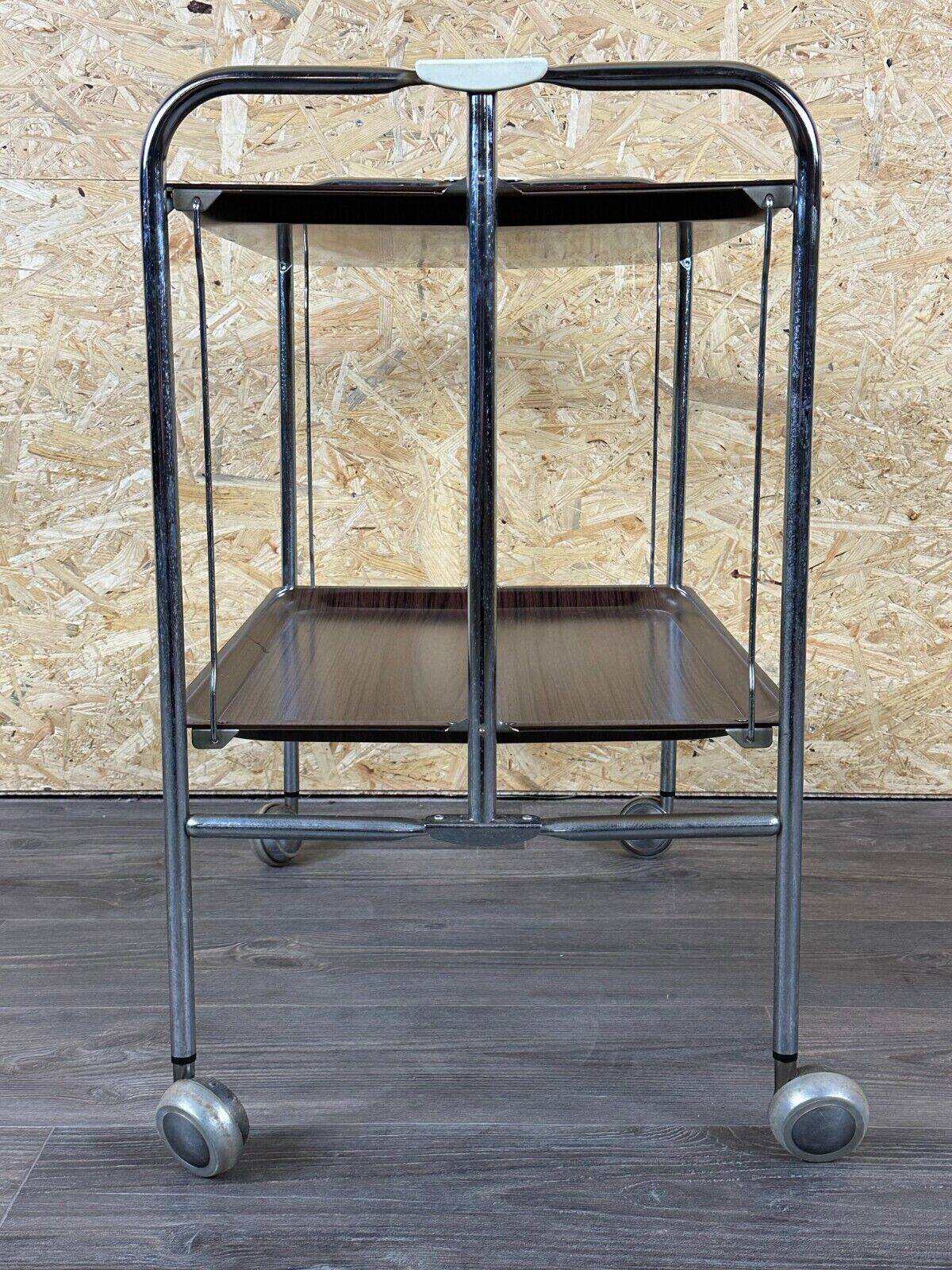 60s 70s serving trolley dinette side table space age brown design