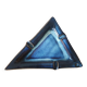 Cendrier triangle bleu vintage en grès émaillé
