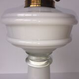 One-piece white opaline kerosene lamp