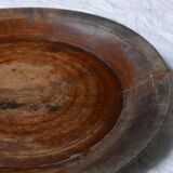 Old round wooden tray