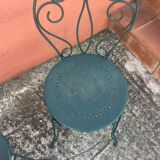 Lot de 2 chaises en fer forgé