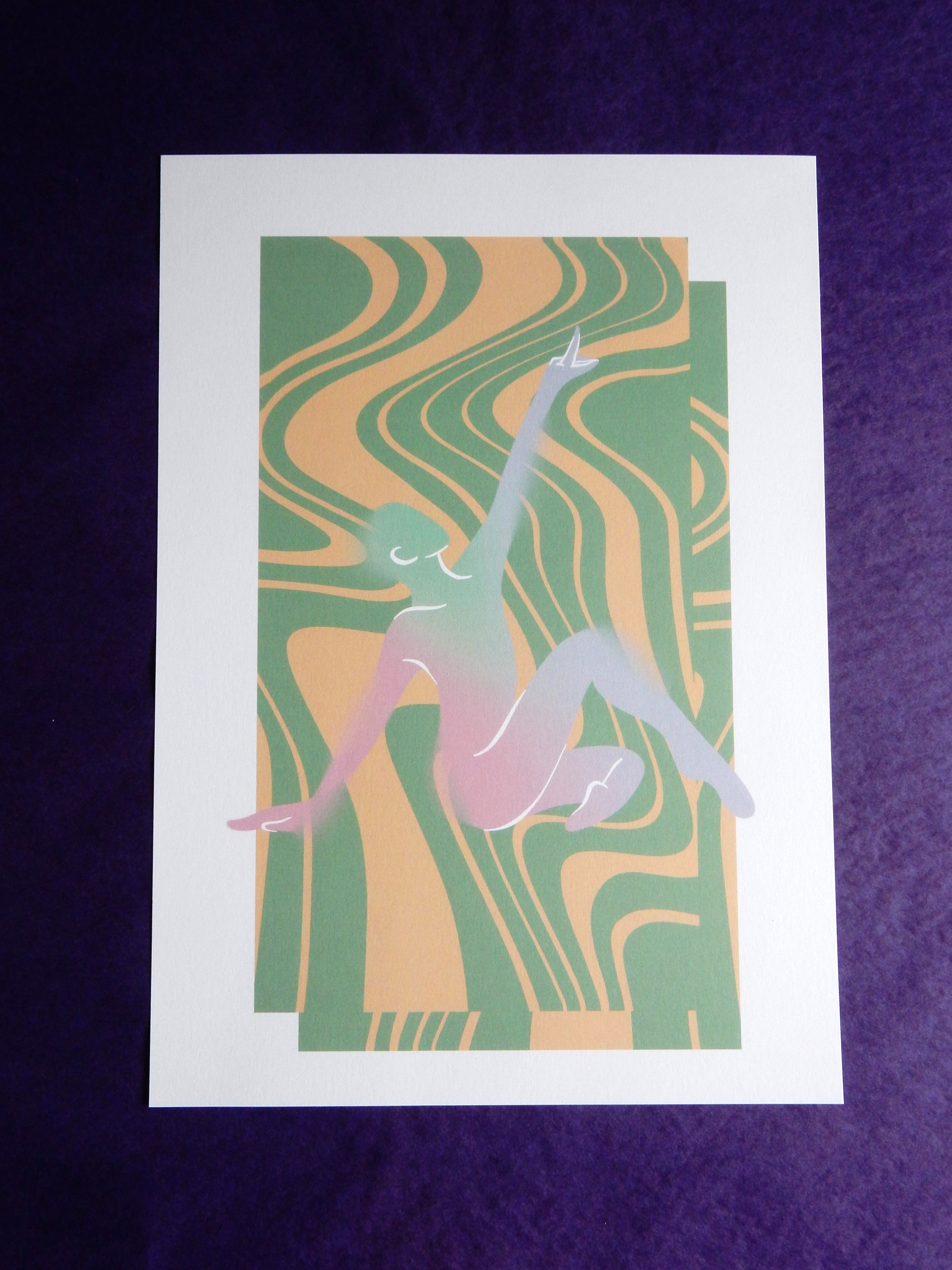 A4 format dancer illustration poster