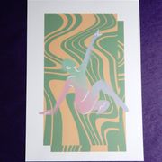 A4 format dancer illustration poster