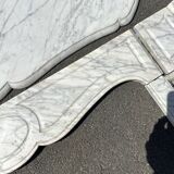 Louis XV style Pompadour fireplace in white marble