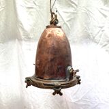 Industrial copper hanging lamp around the 1950