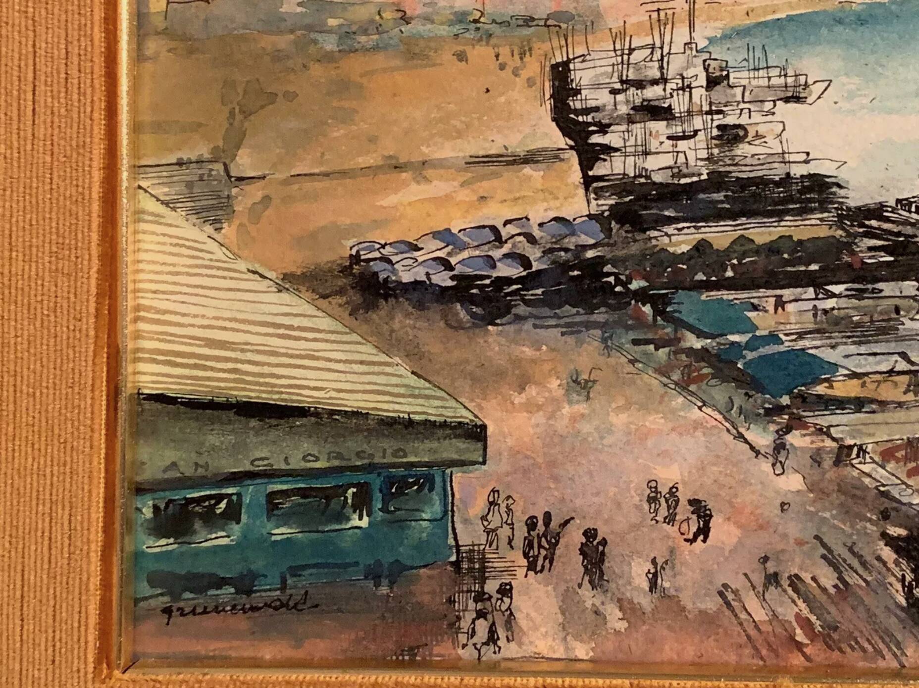 Jean Jacques GRUNENWALD (1911 - 1982) - Watercolor - Venice - 21x17 cm