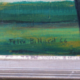 Oil painting on canvas, landscape haute indre, nantes, signed félix billard