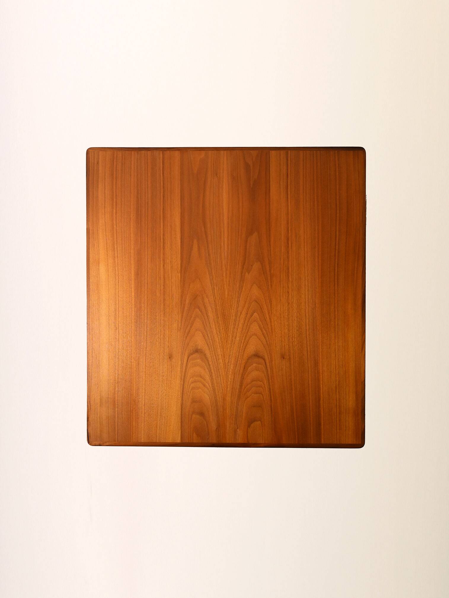 Vintage Scandinavian teak coffee table with carved edge