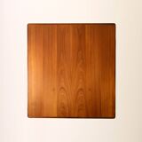 Vintage Scandinavian teak coffee table with carved edge