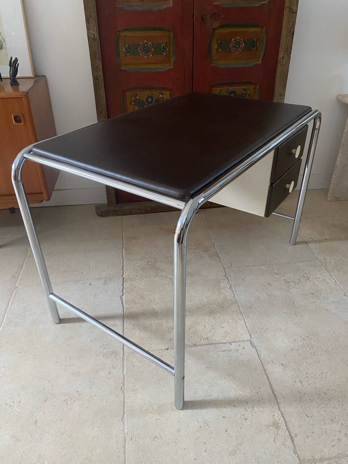 Tubular desk from the 70s/80s