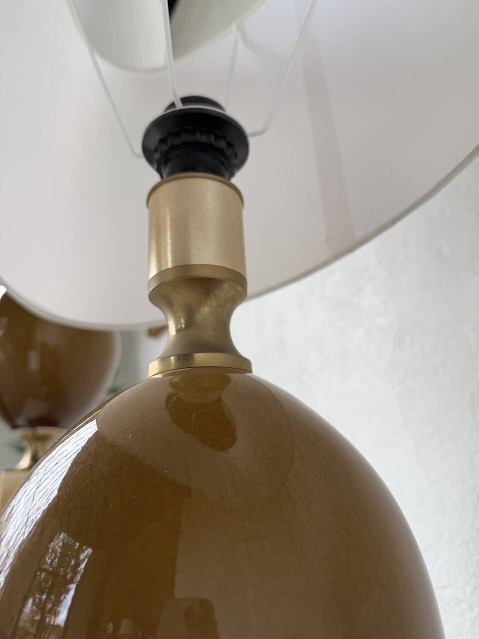 Pair of Philippe Barbier table lamps from the 70s