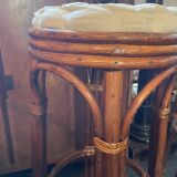 Rattan bar stools in 70s