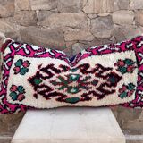 Vintage Berber wool cushion cover: Moroccan rug cushion 76x40cm