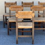 Set of 6 mulched chairs 1950