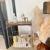 Vintage brass magazine table