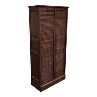 Filing cabinet with curtains