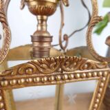 Louis XVI Style Chandelier in Bronze & Polished Glass - H 33 cm