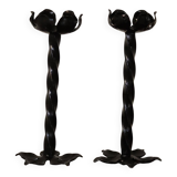 Pair of vintage brutalist style candleholders