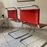 Pair of chairs MR 10 design Ludwig Mies Van Der Rohe vintage edition 90s