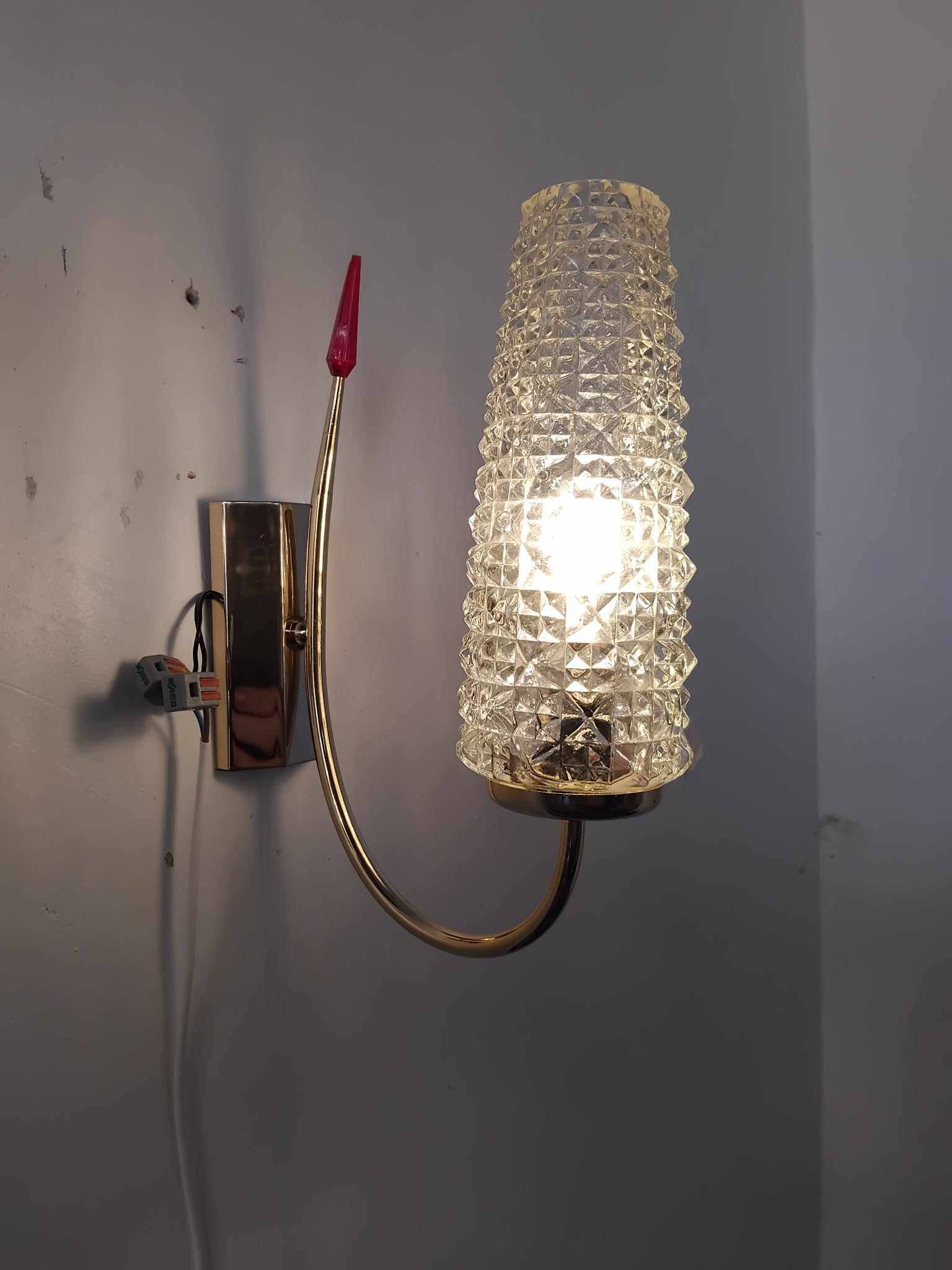 Pair of 50's wall lights from LUNEL