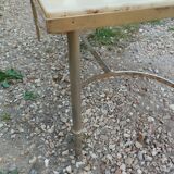 Antique vintage coffee table with marble top