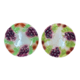 Set of 2 old plates in slip