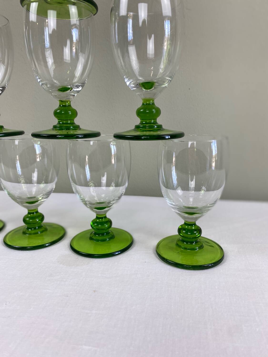 8 verres vintage