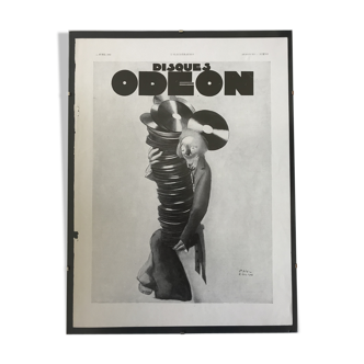Affiche publicitaire Disques Odeon 1931